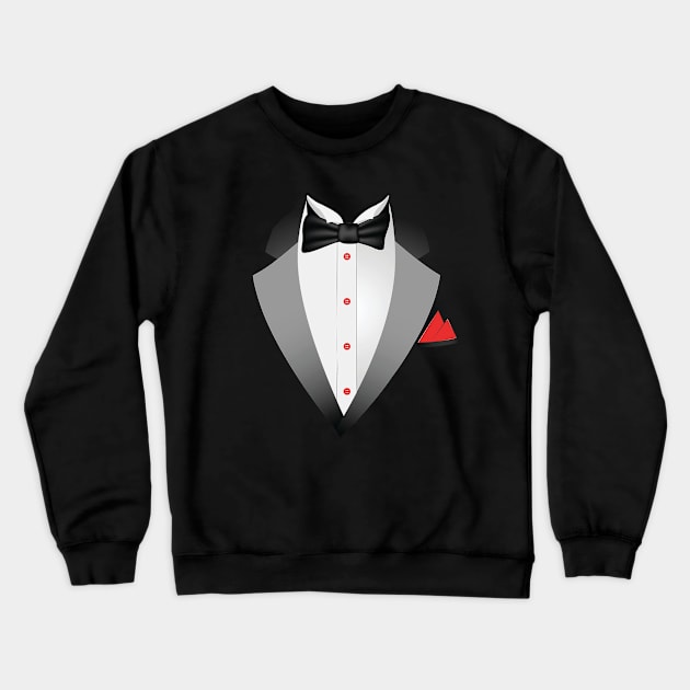 black & red tuxedo Crewneck Sweatshirt by joyTrends